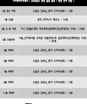 2024년도 현장 실습 일정